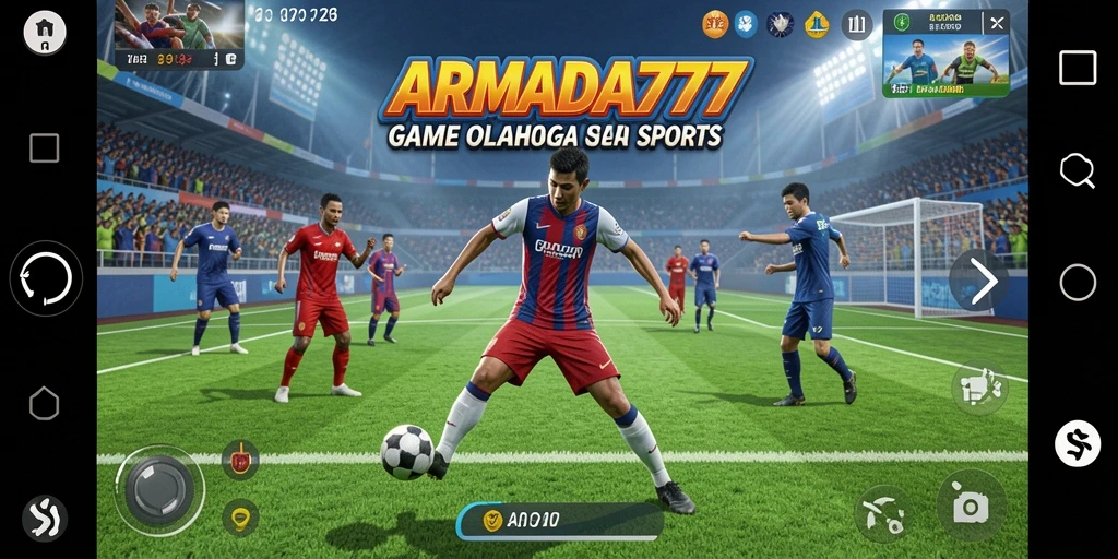 Tampilan seru gameplay ARMADA777 yang penuh aksi olahraga.