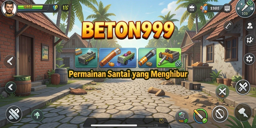 Screenshot utama BETON999 menunjukkan gameplay yang mengasyikkan dan penuh warna.