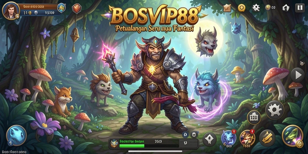 Tampilan gameplay mendebarkan di dunia petualangan BOSVIP88.