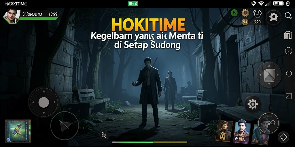 Tampilan gameplay HOKITIME yang menegangkan dan menyeramkan.