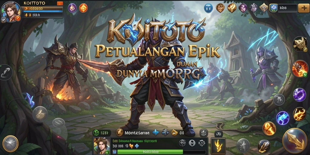 Screenshot gameplay KOITOTO menampilkan karakter dalam pertempuran epik.