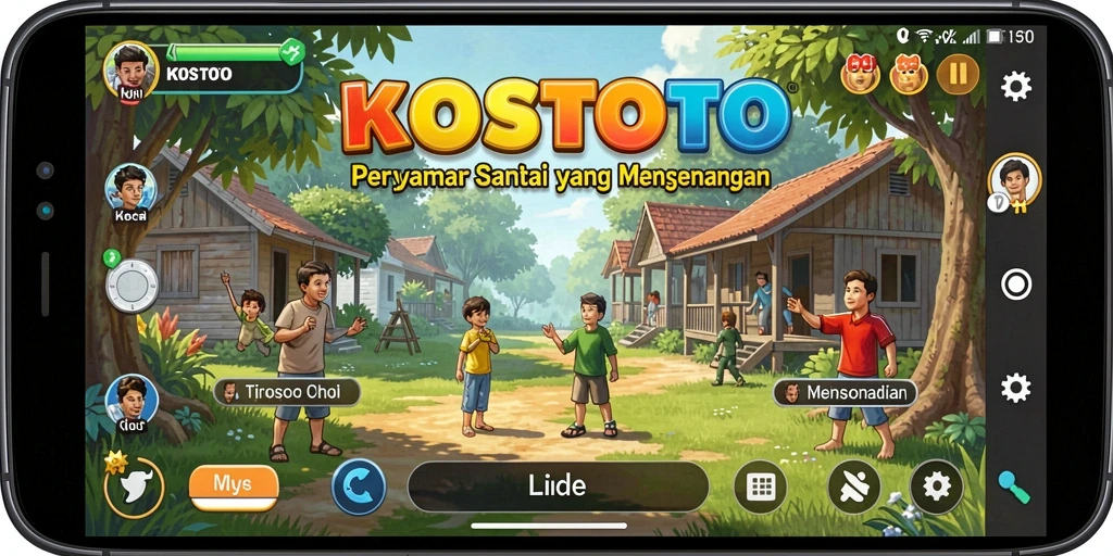 Tangkapan layar KOSTOTO menampilkan gameplay yang seru dan interaktif.