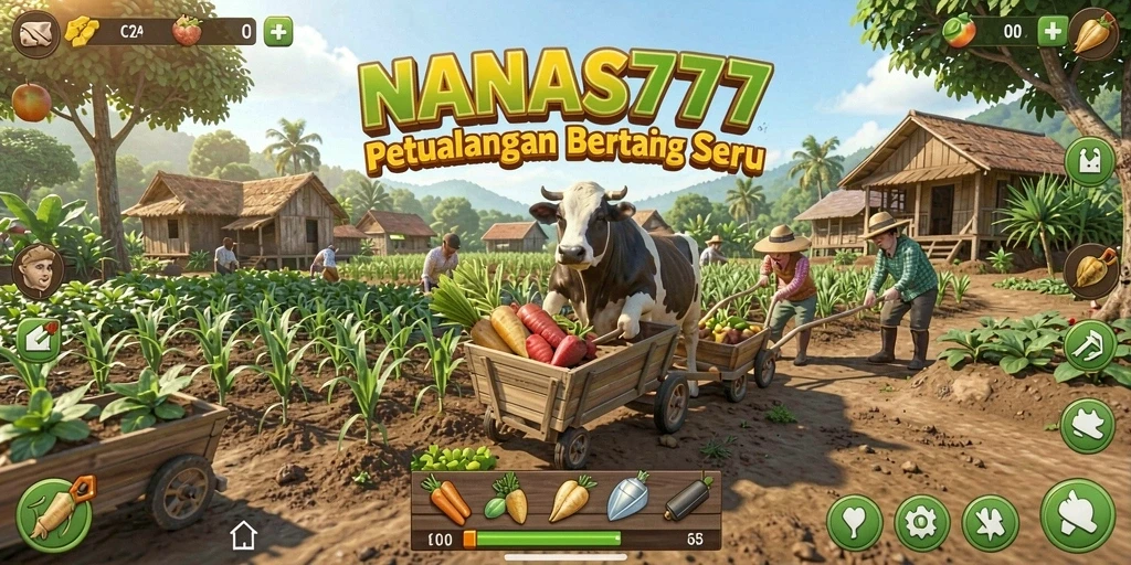 Gameplay NANAS777 menampilkan keindahan berkebun yang menakjubkan.