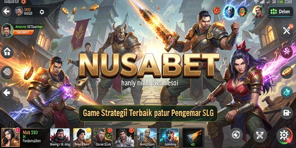 Tampilan gameplay menarik dari NUSABET saat membangun kerajaan.