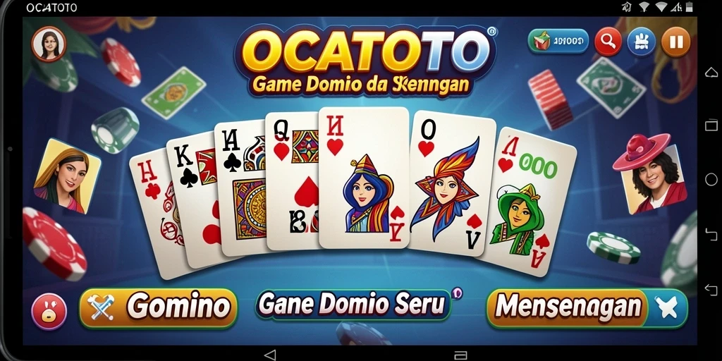 Screenshot gameplay OCATOTO menunjukkan aksi mendebarkan permainan Domino.