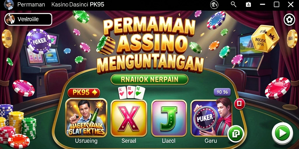 Tampilan gameplay seru dari PK95 dengan variasi permainan Kasino.