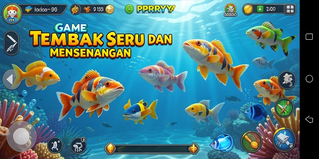 Screenshot gameplay PPRRYY menampilkan aksi seru Tembak Ikan.