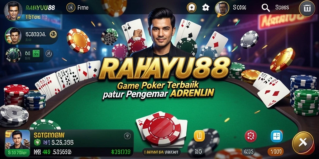 Tampilan gameplay seru dalam aplikasi Poker RAHAYU88.