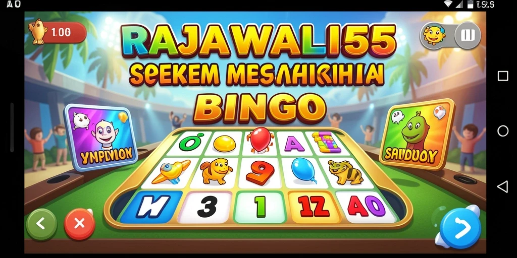 Tampilan dari gameplay Bingo yang menarik di RAJAWALI55.