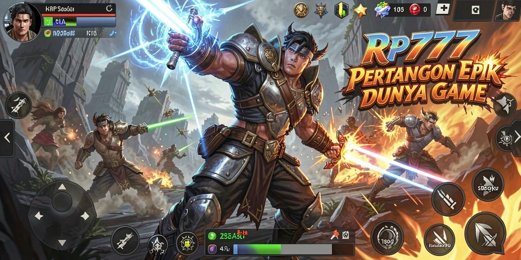 Tampilan gameplay RP777 yang intens dan menarik dalam pertarungan.