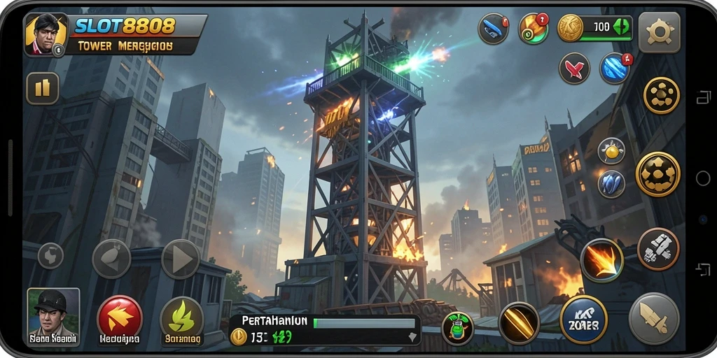 Gameplay seru SLOT8808 dengan strategi menawan di Tower Defense.