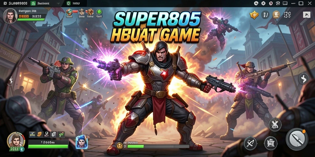 Screenshot SUPER805 menampilkan aksi pertarungan yang mendebarkan.