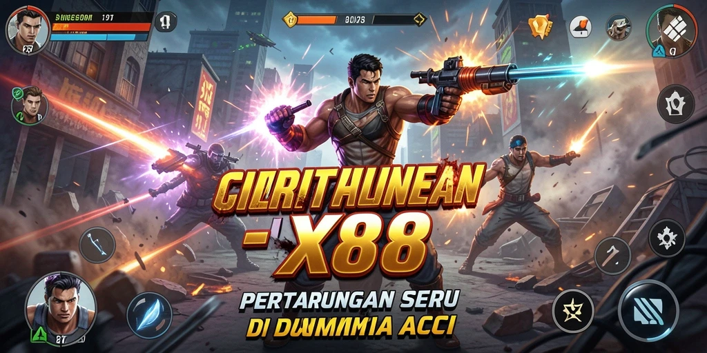 Screenshot gameplay X88 menampilkan aksi seru dan grafis menawan.