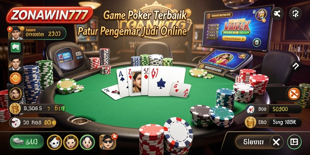 Tampilan gameplay menarik dari ZONAWIN777 yang menampilkan aksi Poker.